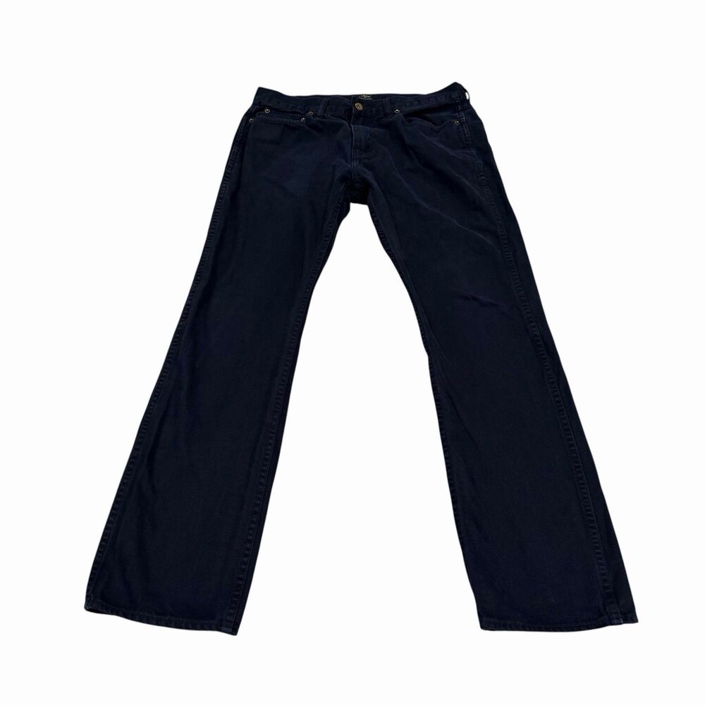 J. Crew The Sutton Mens Jeans 34x32 Regular Denim Navy Blue 100% Cotton Canvas